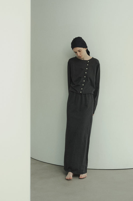 slit cotton skirt (japan made)