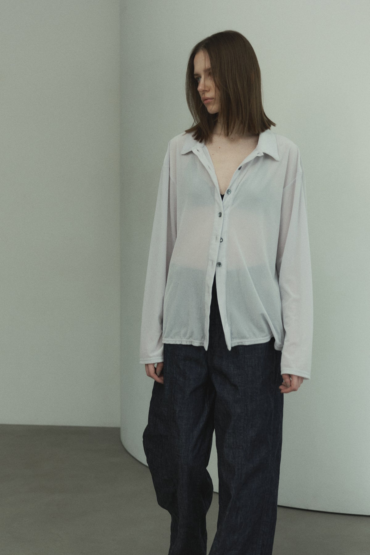 トップス Alia Sheer velour shirt Sheer velour shirt (japan made) – Alia