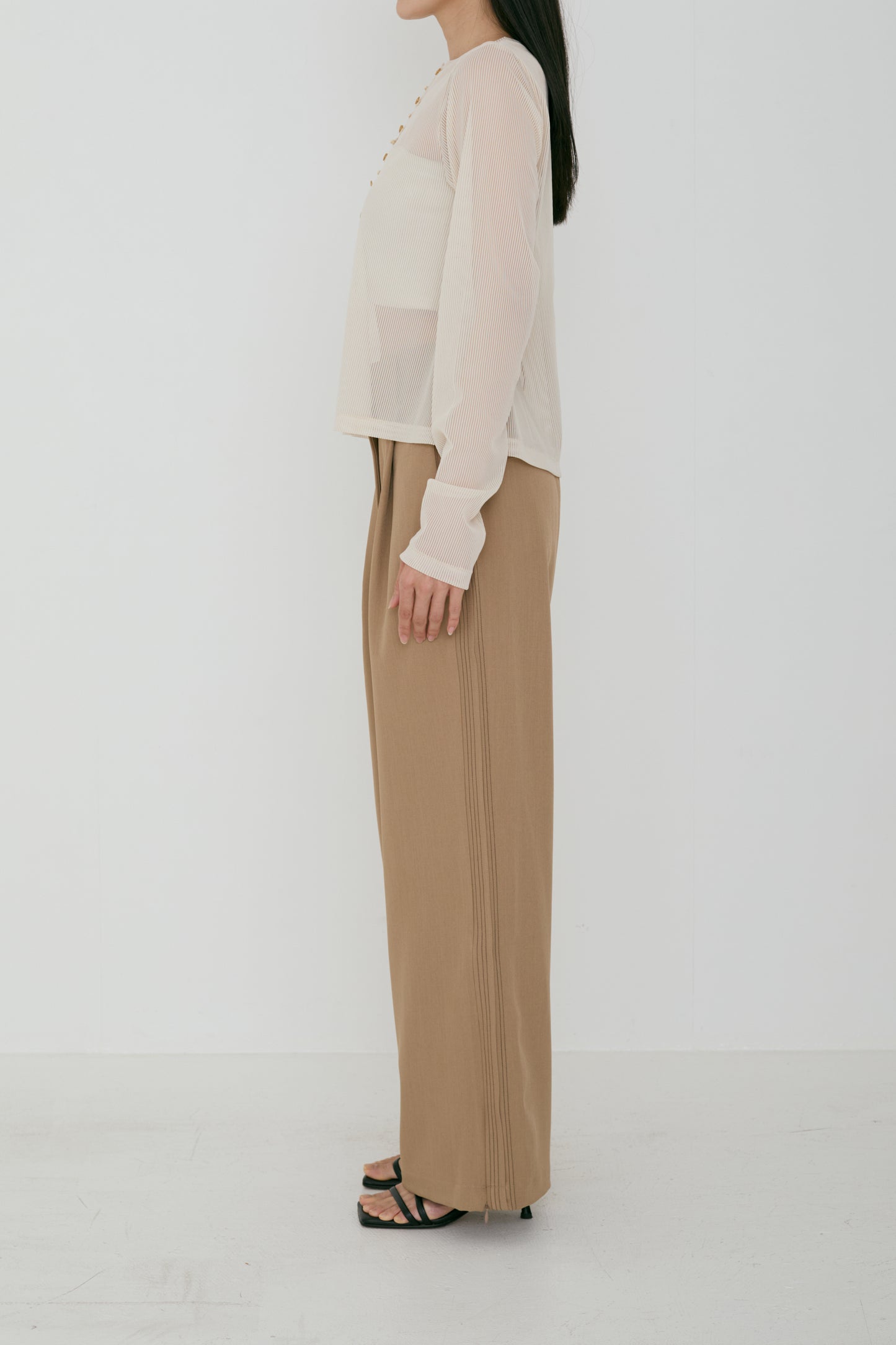<RE STOCK> stripe sheer cardigan (japan made)