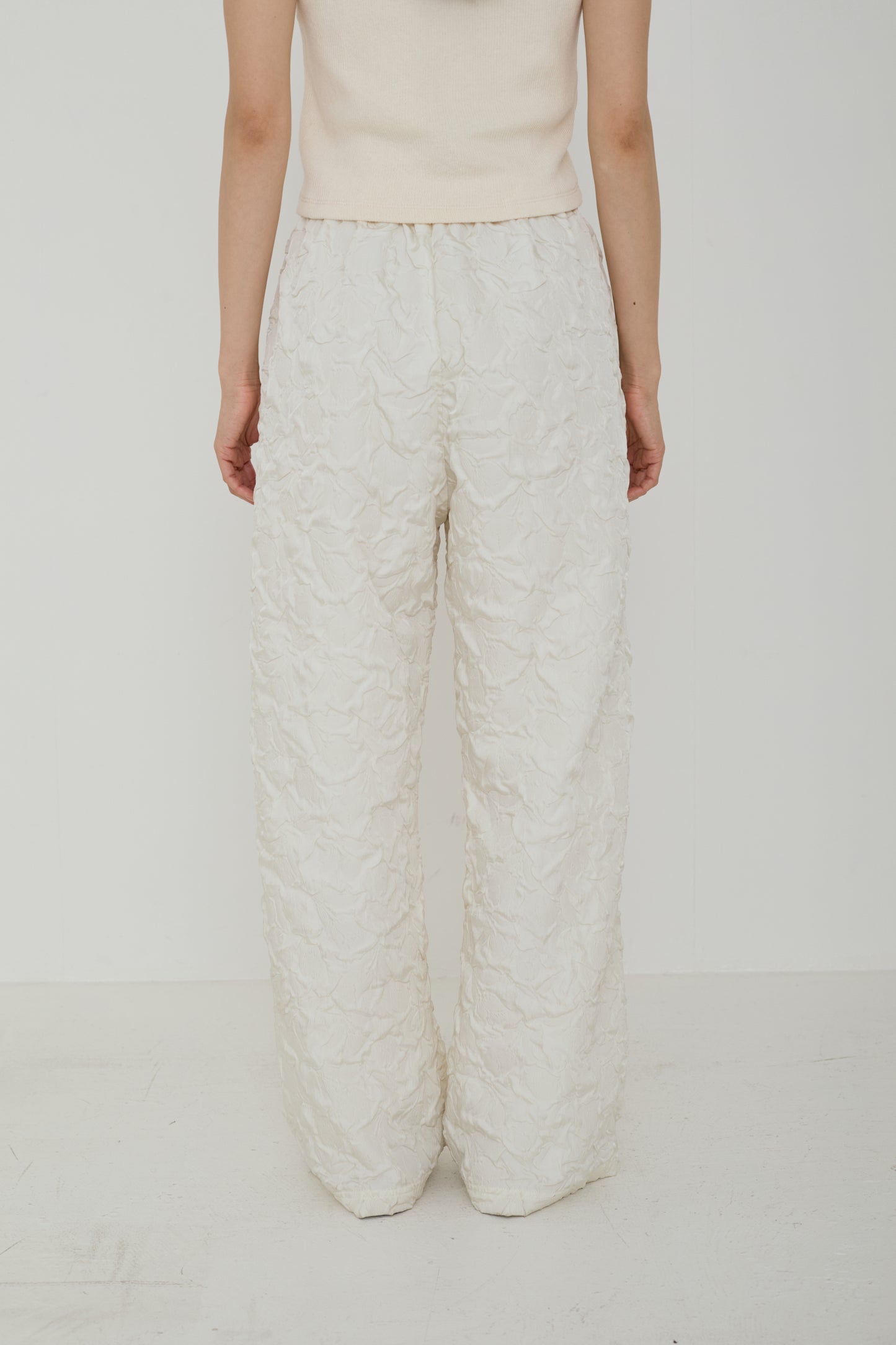 <Re stock> Wrinkle semi waid pants(japan made)