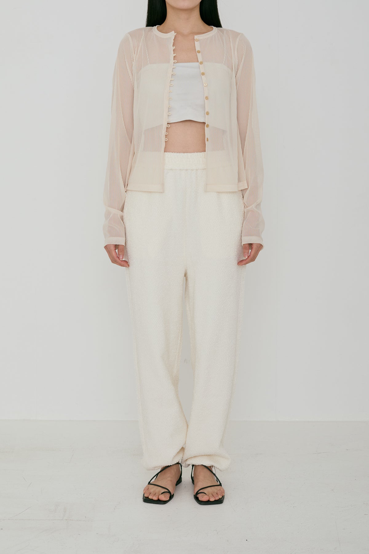 <RE STOCK> stripe sheer cardigan (japan made)