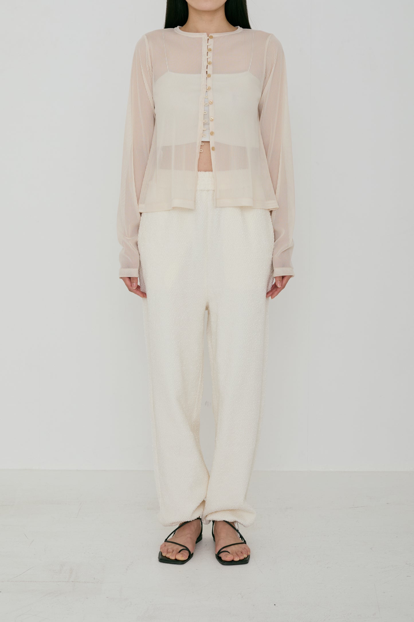 <RE STOCK> stripe sheer cardigan (japan made)