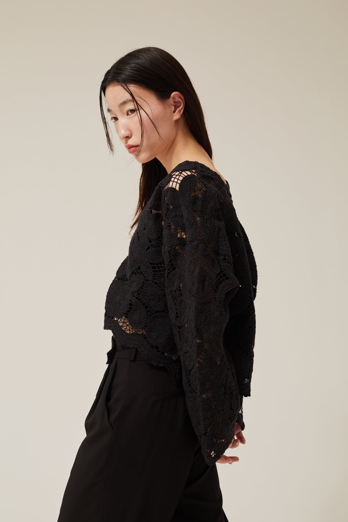 embroidery lase gown