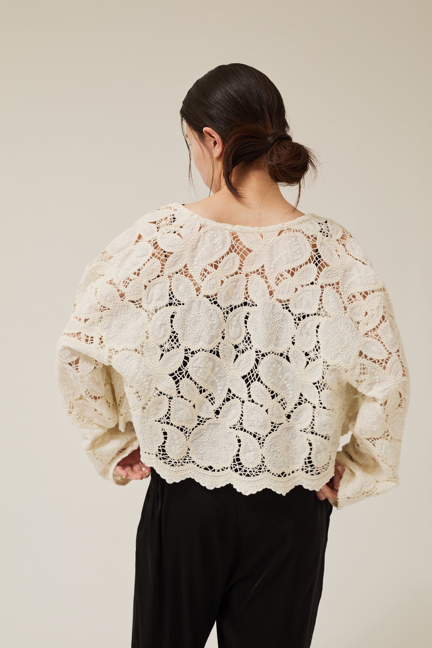 embroidery lase gown