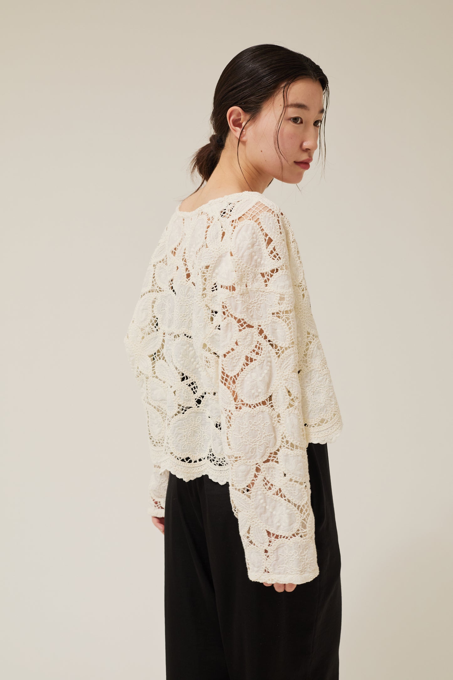 embroidery lase gown