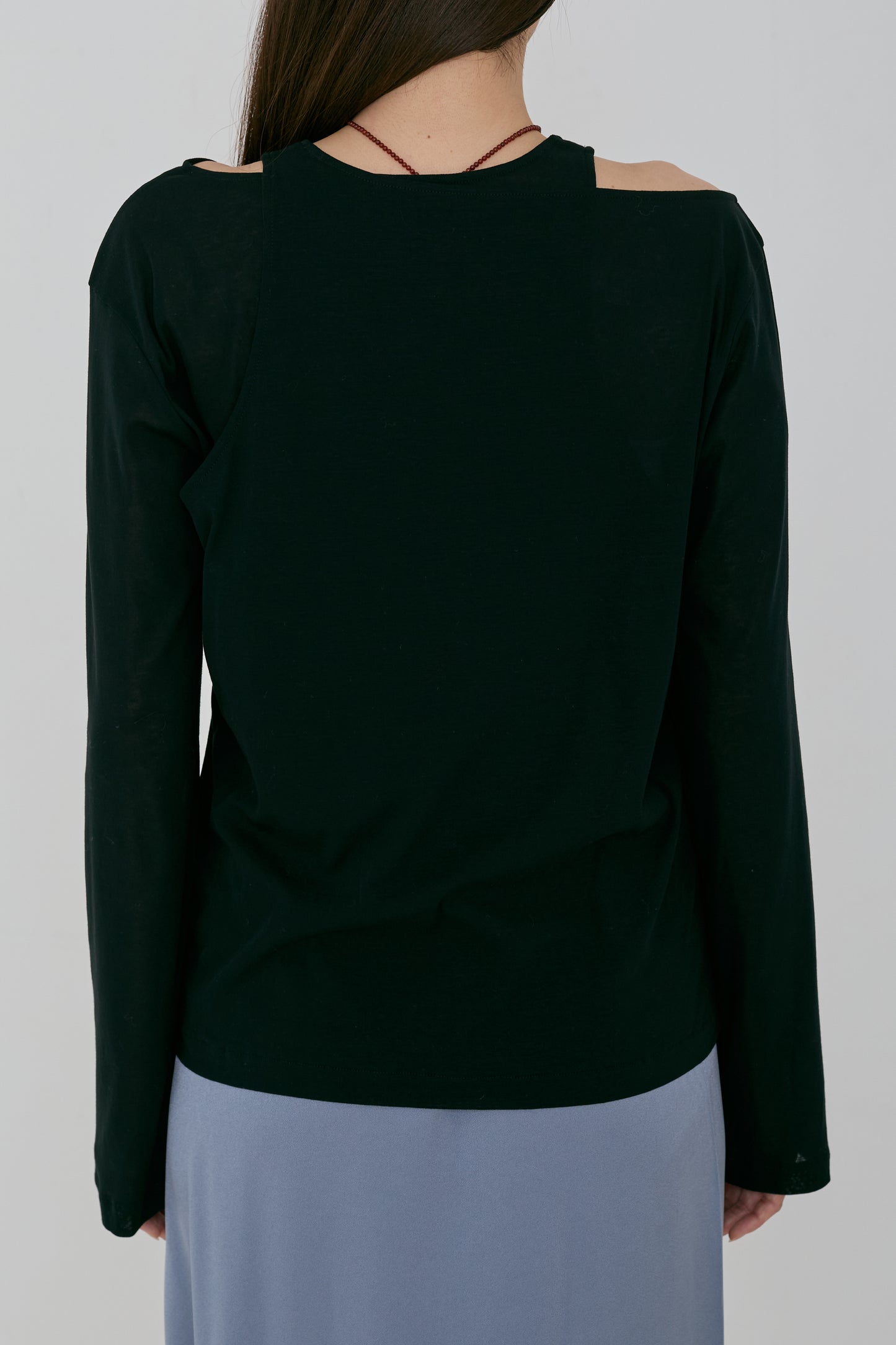 sheer cotton asymmetrical tops (japan made)
