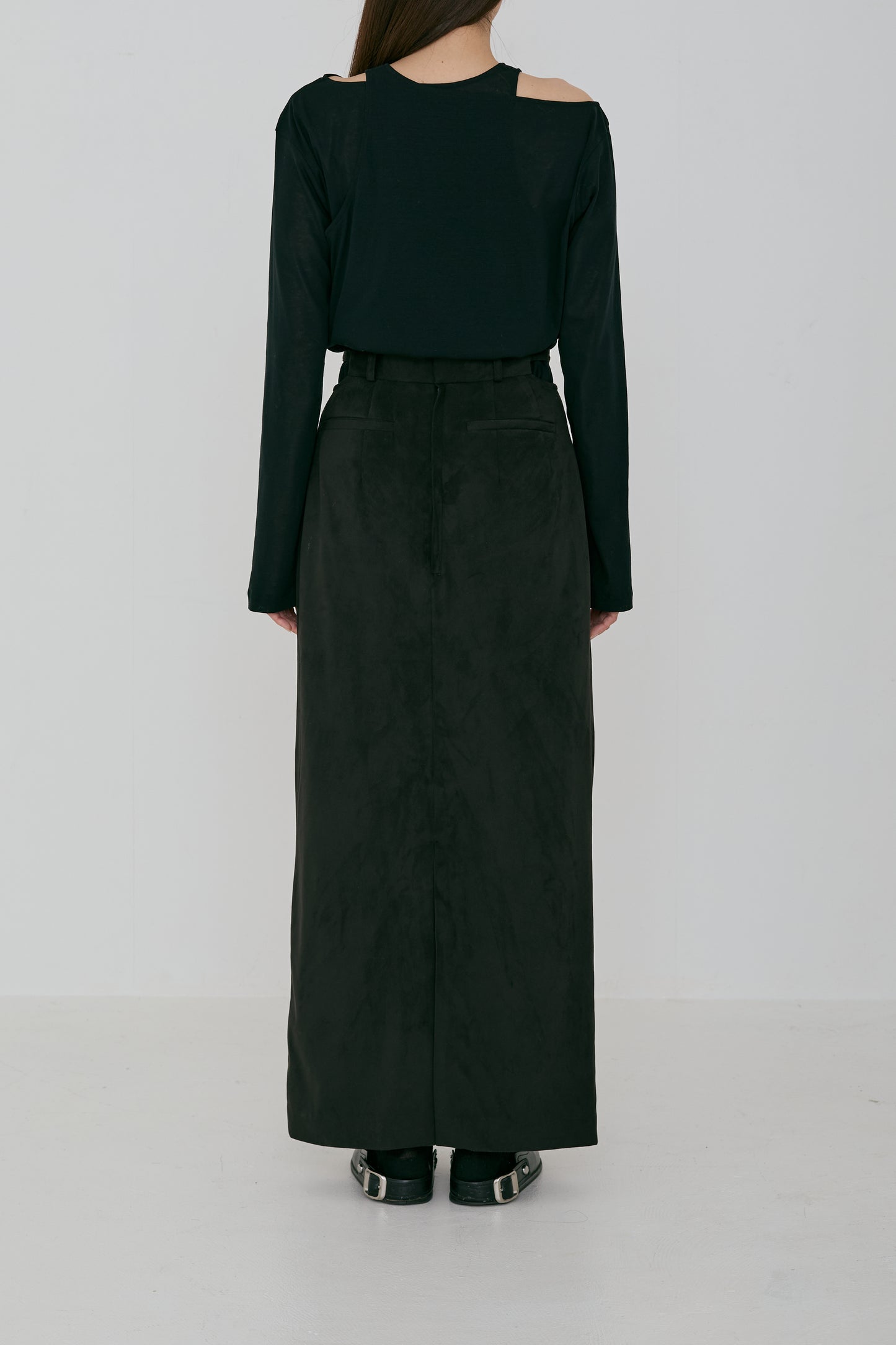 Cut-out suede skirt (japan made)