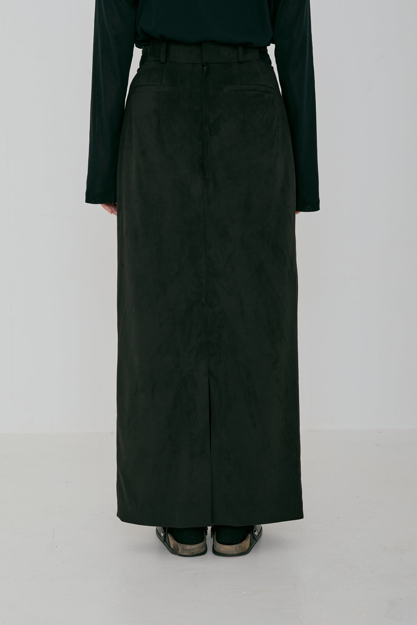 Cut-out suede skirt (japan made)