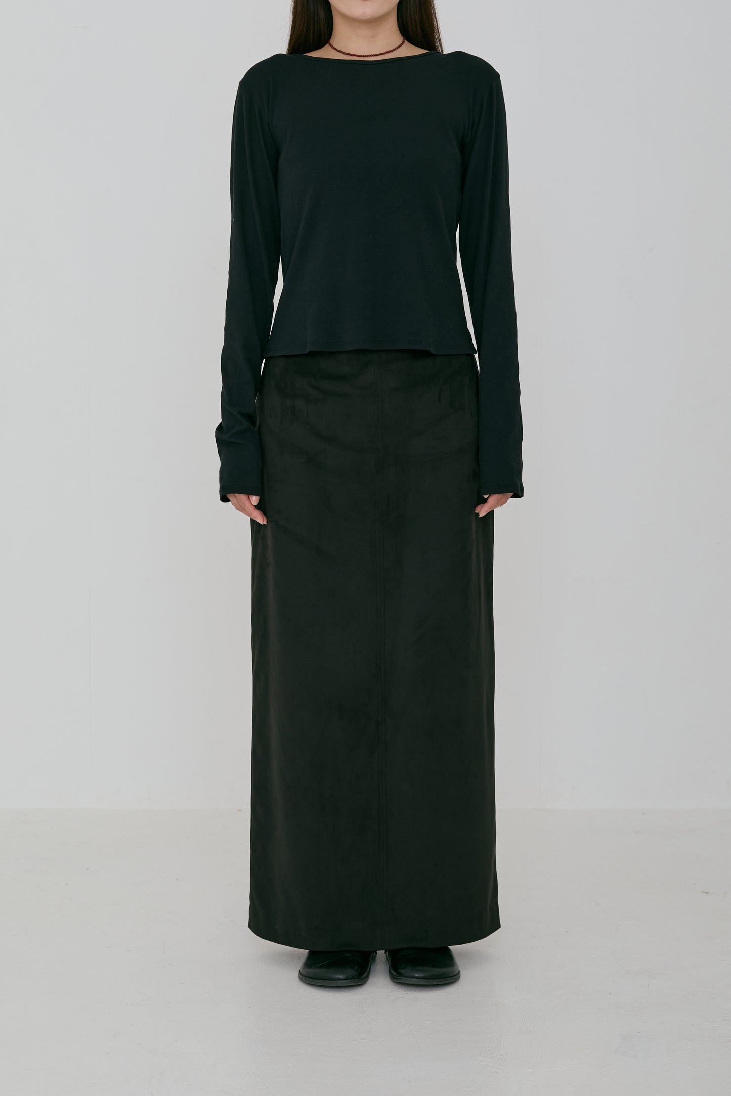 Cut-out suede skirt (japan made)