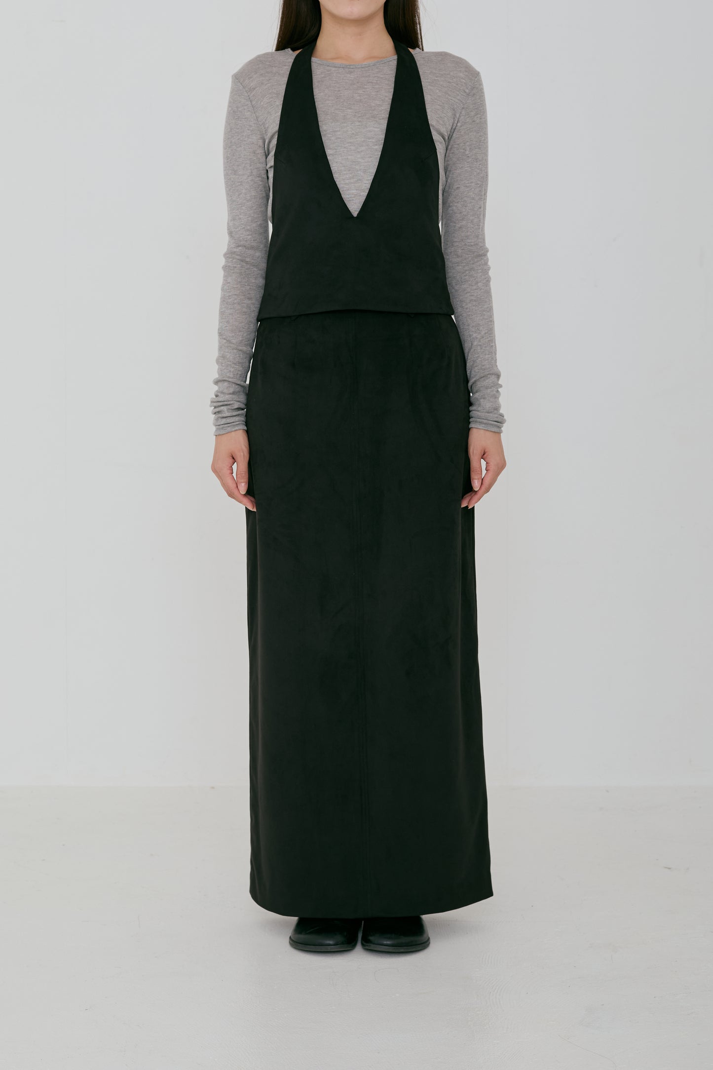 Suede Deepneck Bustier (japan made)