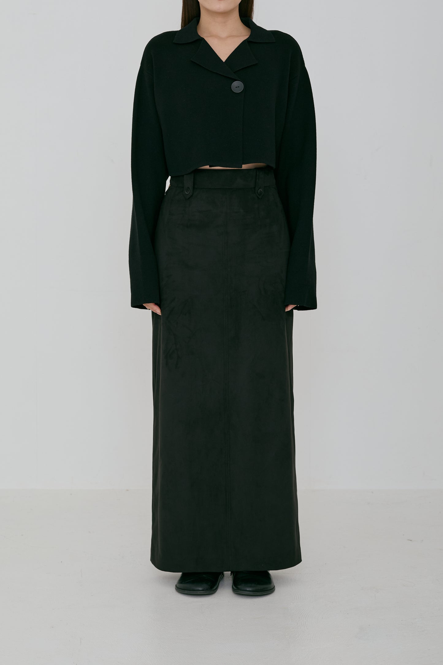 Cut-out suede skirt (japan made)
