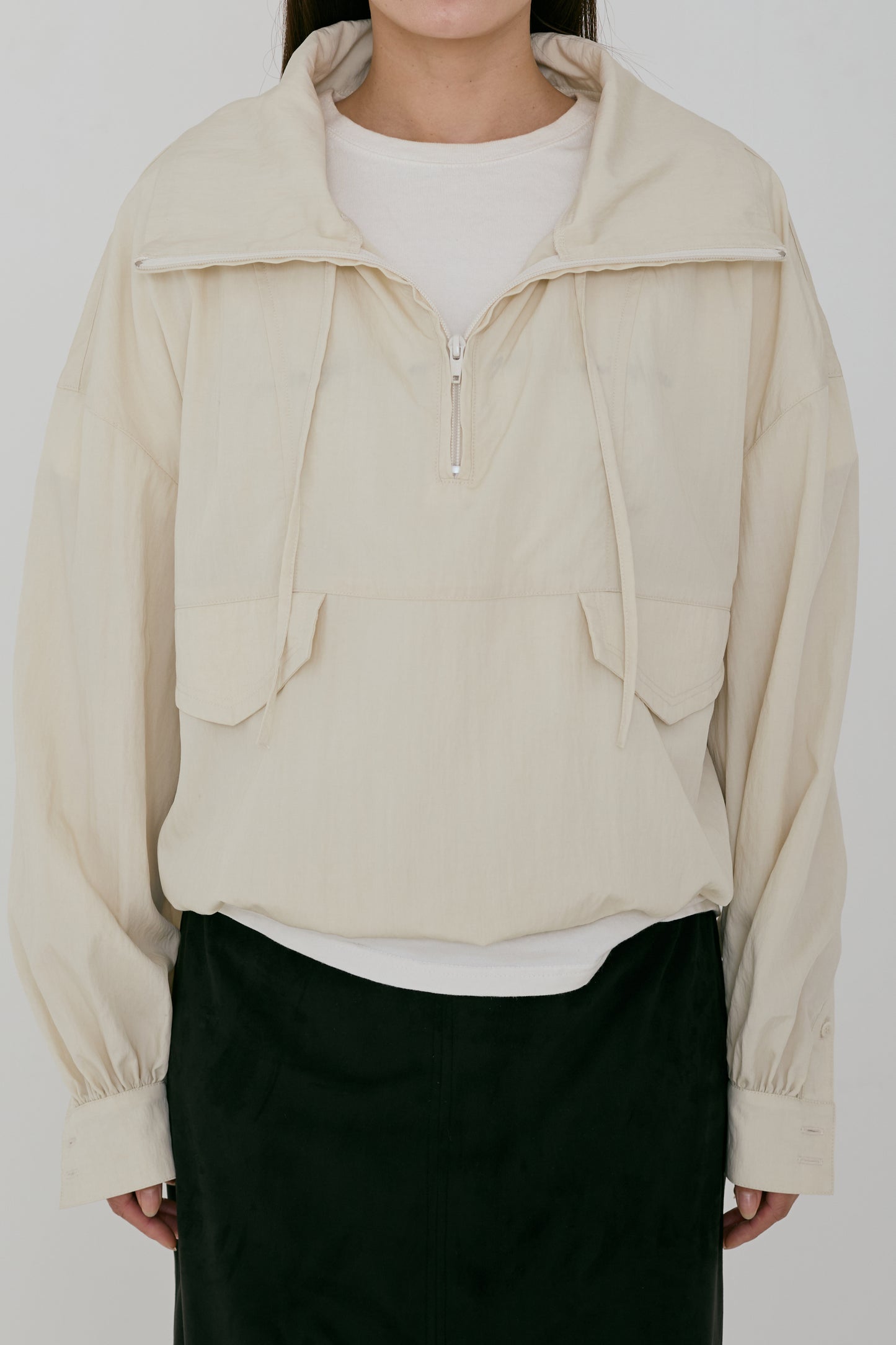 half zip shirt blouse (japan made)