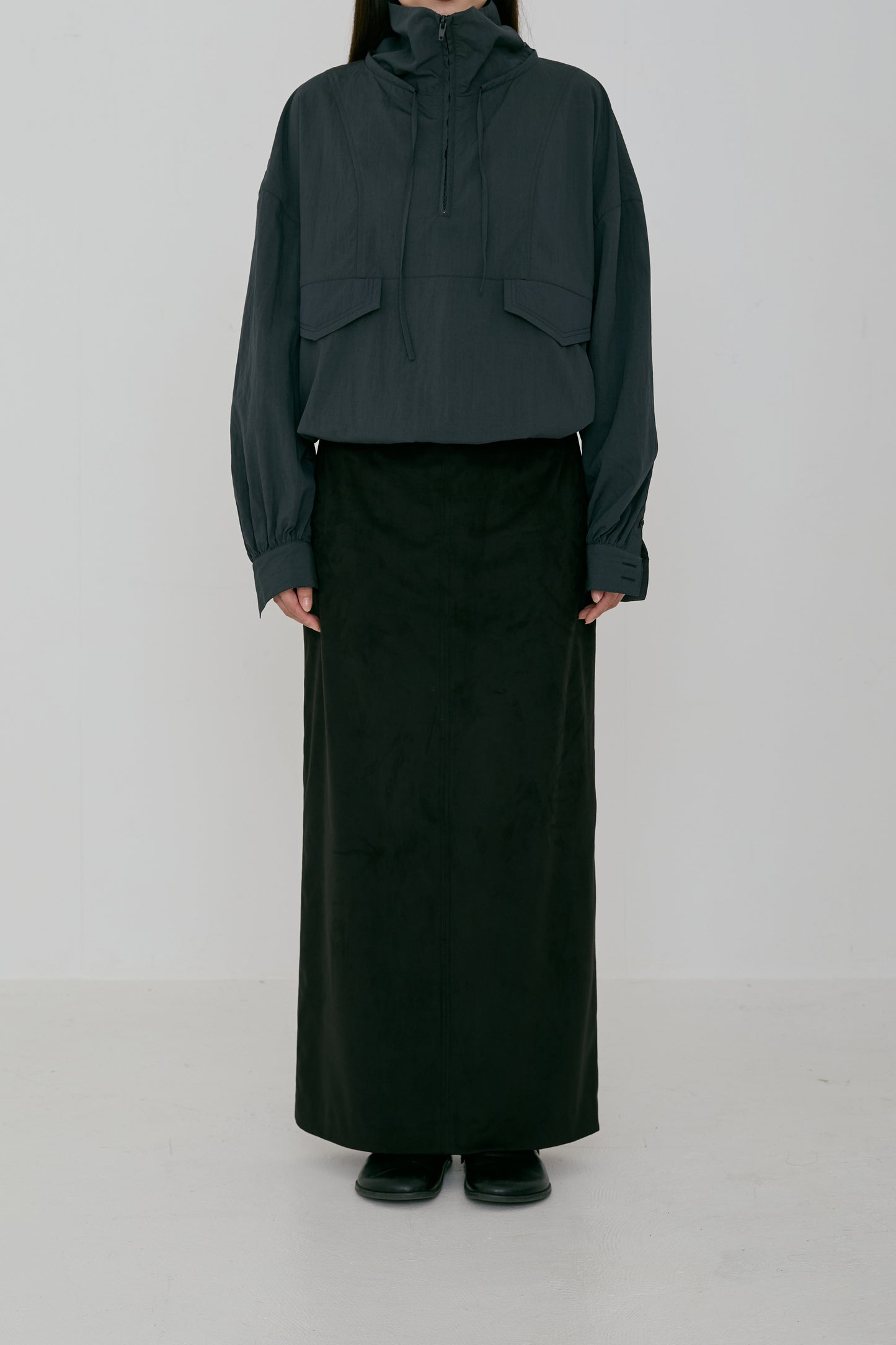 half zip shirt blouse (japan made)