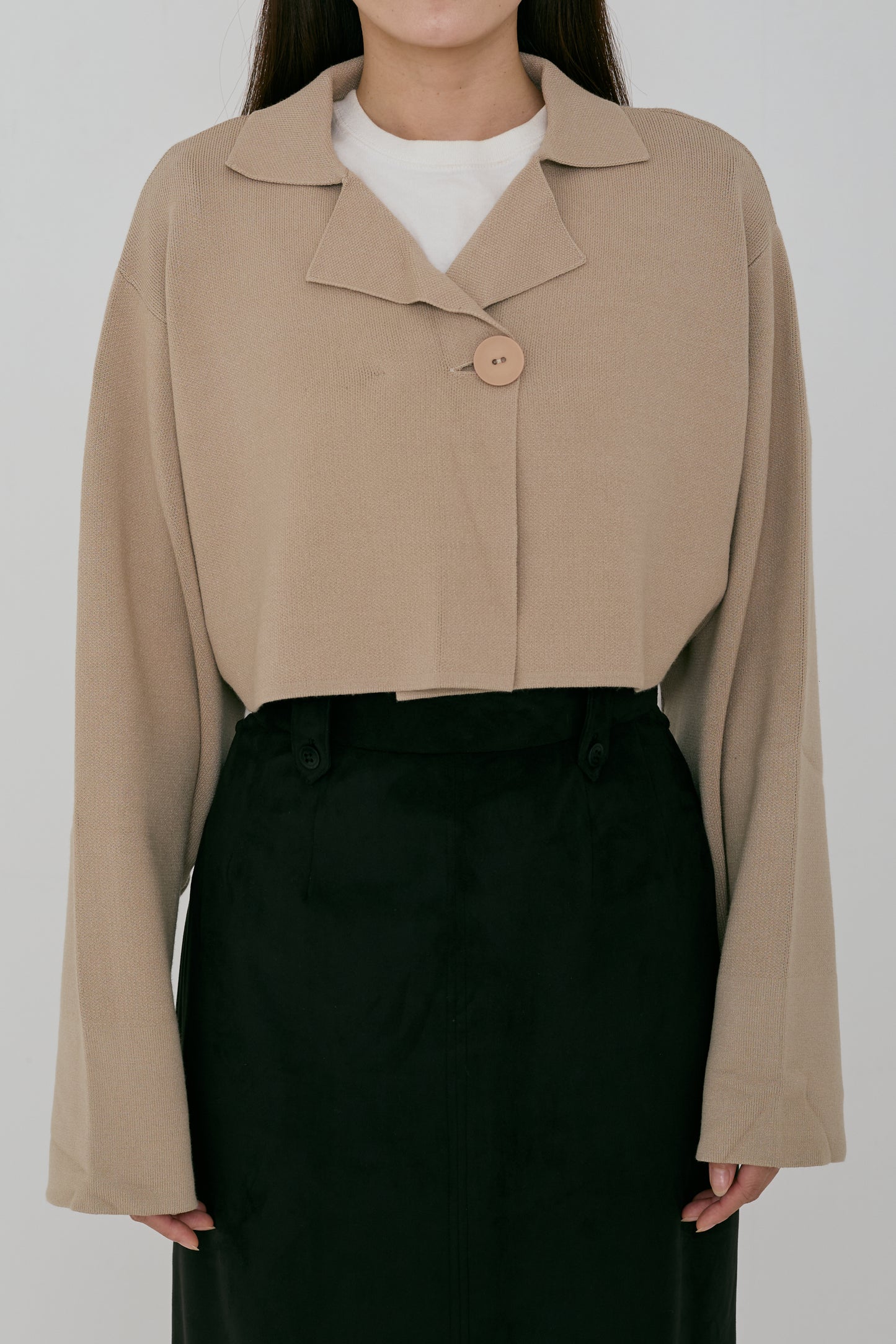 jacquard knit jacket