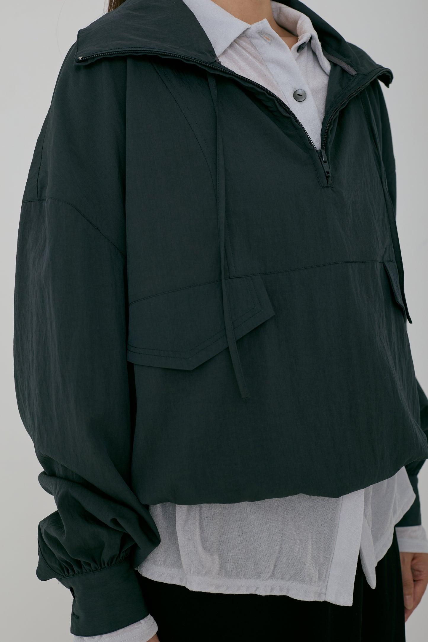 half zip shirt blouse (japan made)