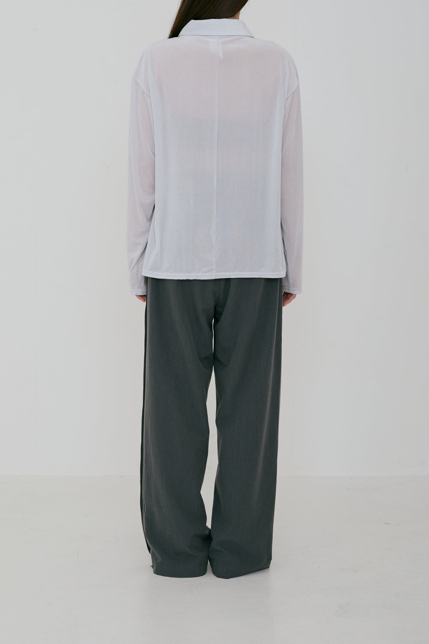 <Re stock> Sheer velour shirt (japan made)