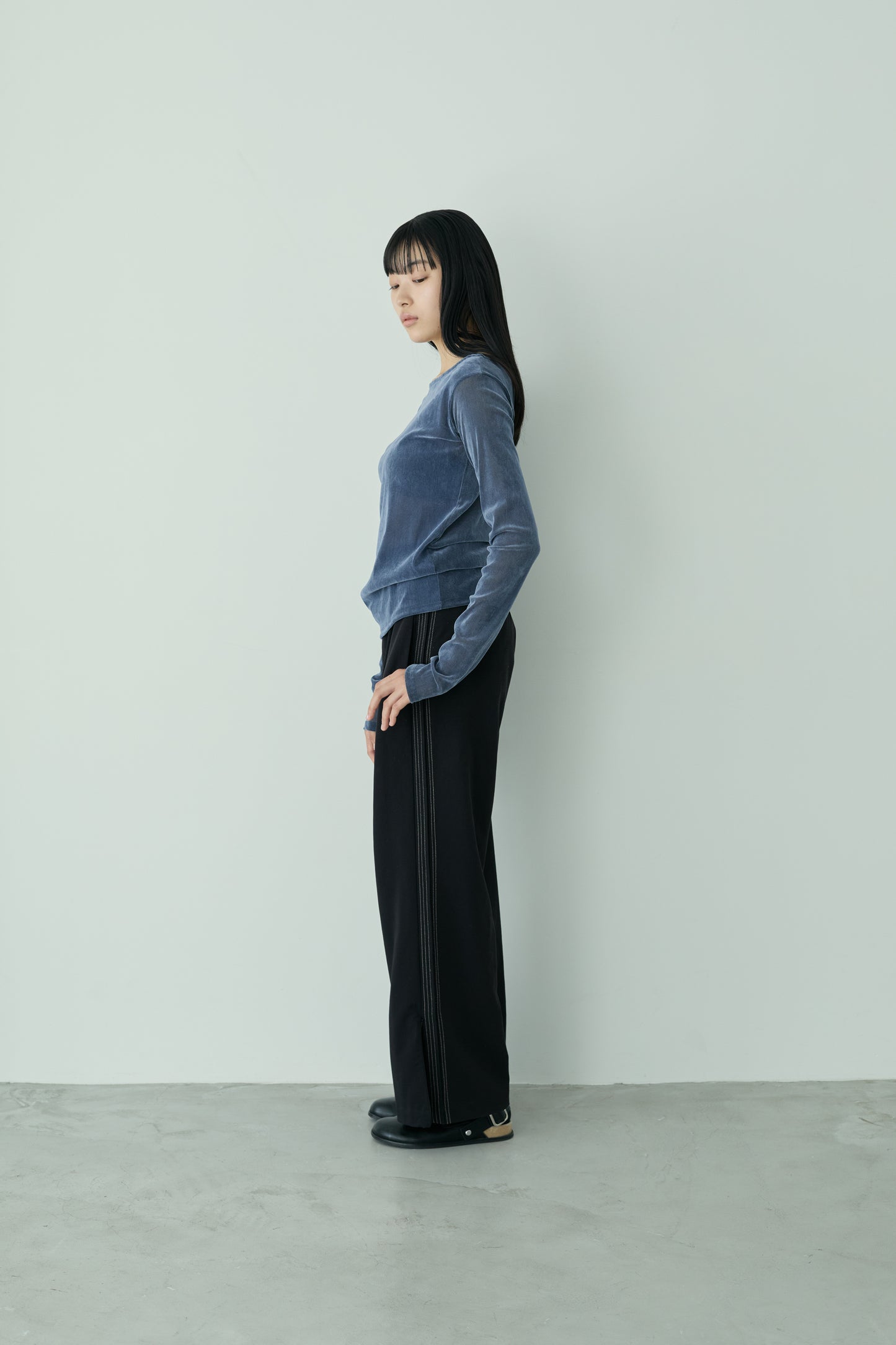 <Restock> Decolletage flockiy tulle tops