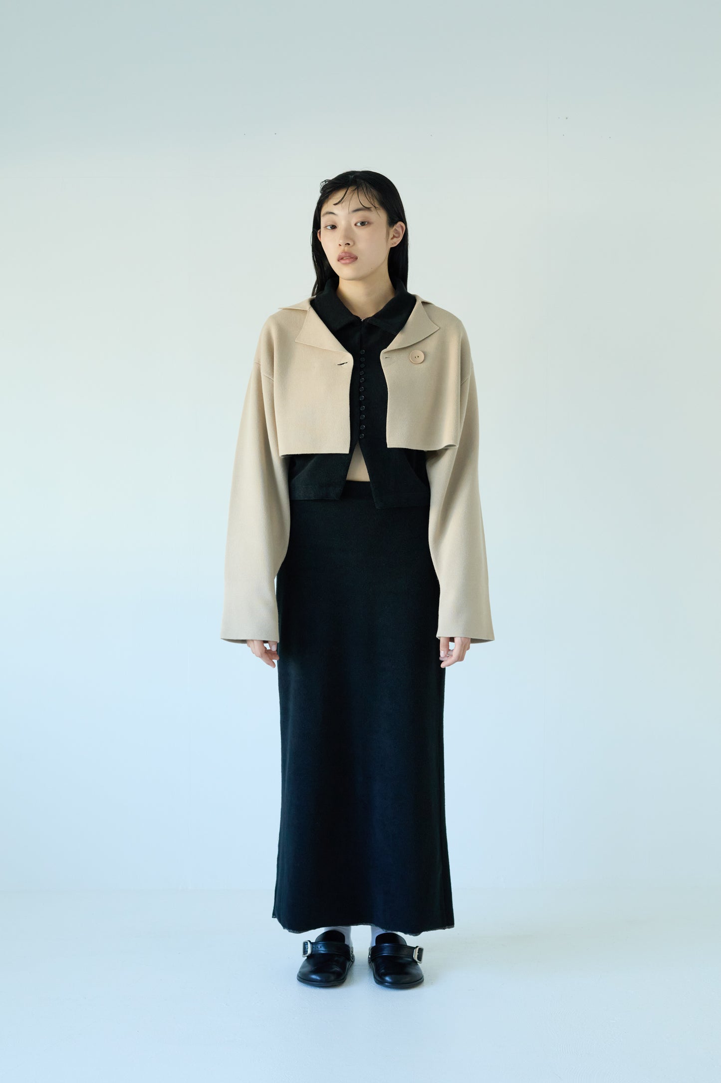 jacquard knit jacket