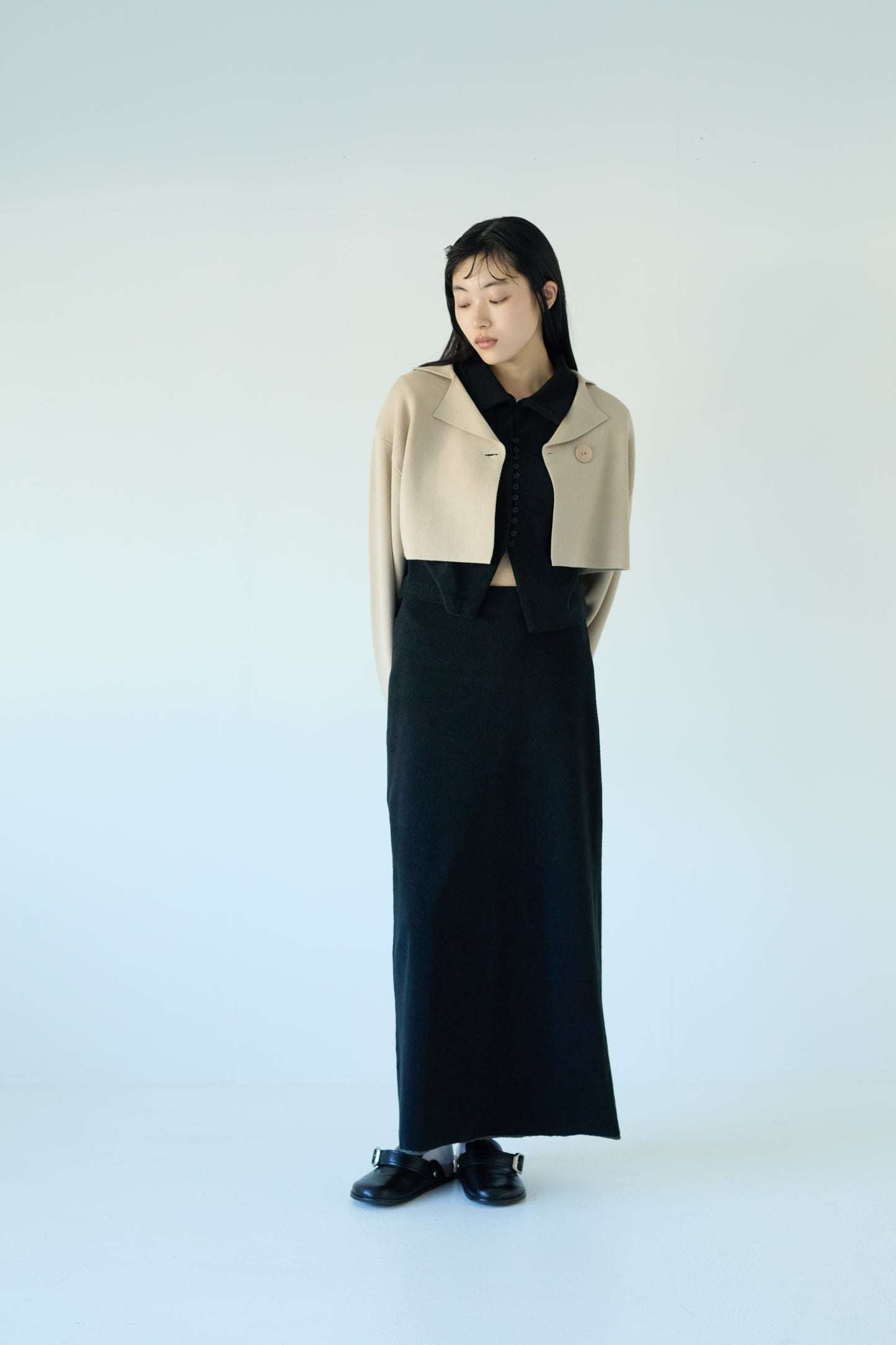 jacquard knit jacket