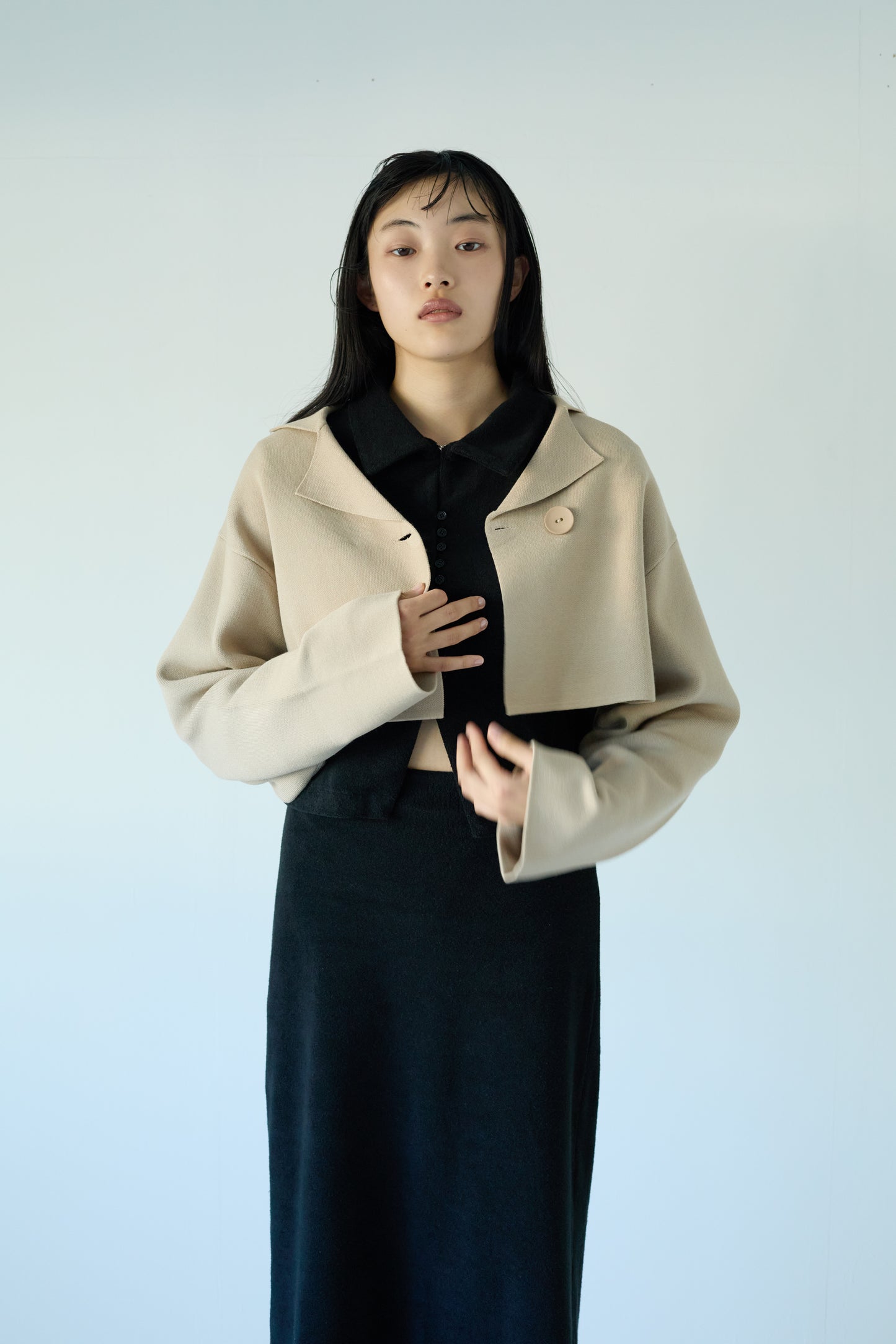 jacquard knit jacket