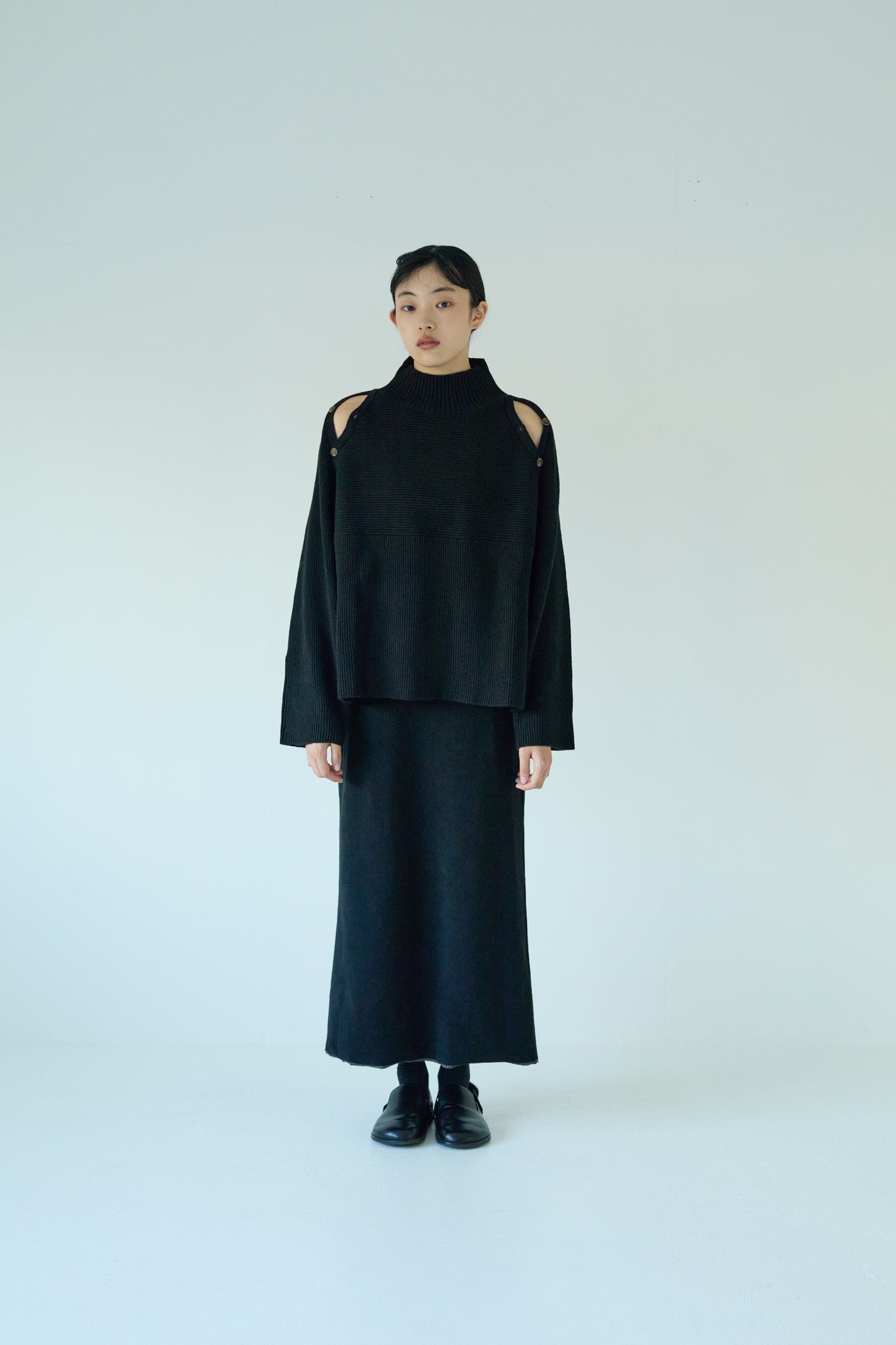 <先行予約 >2way shoulder knit tops
