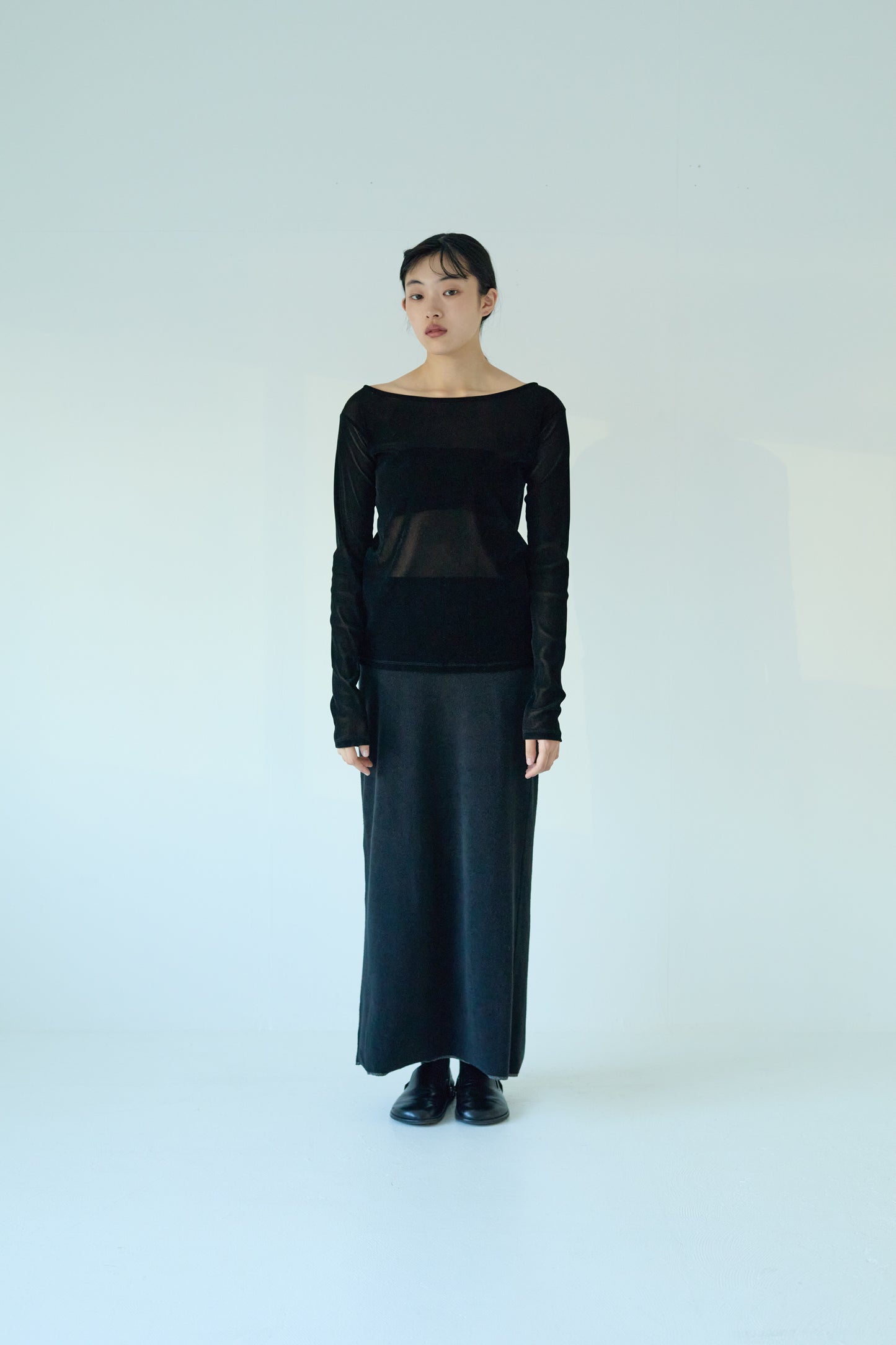 <Restock> Decolletage flockiy tulle tops