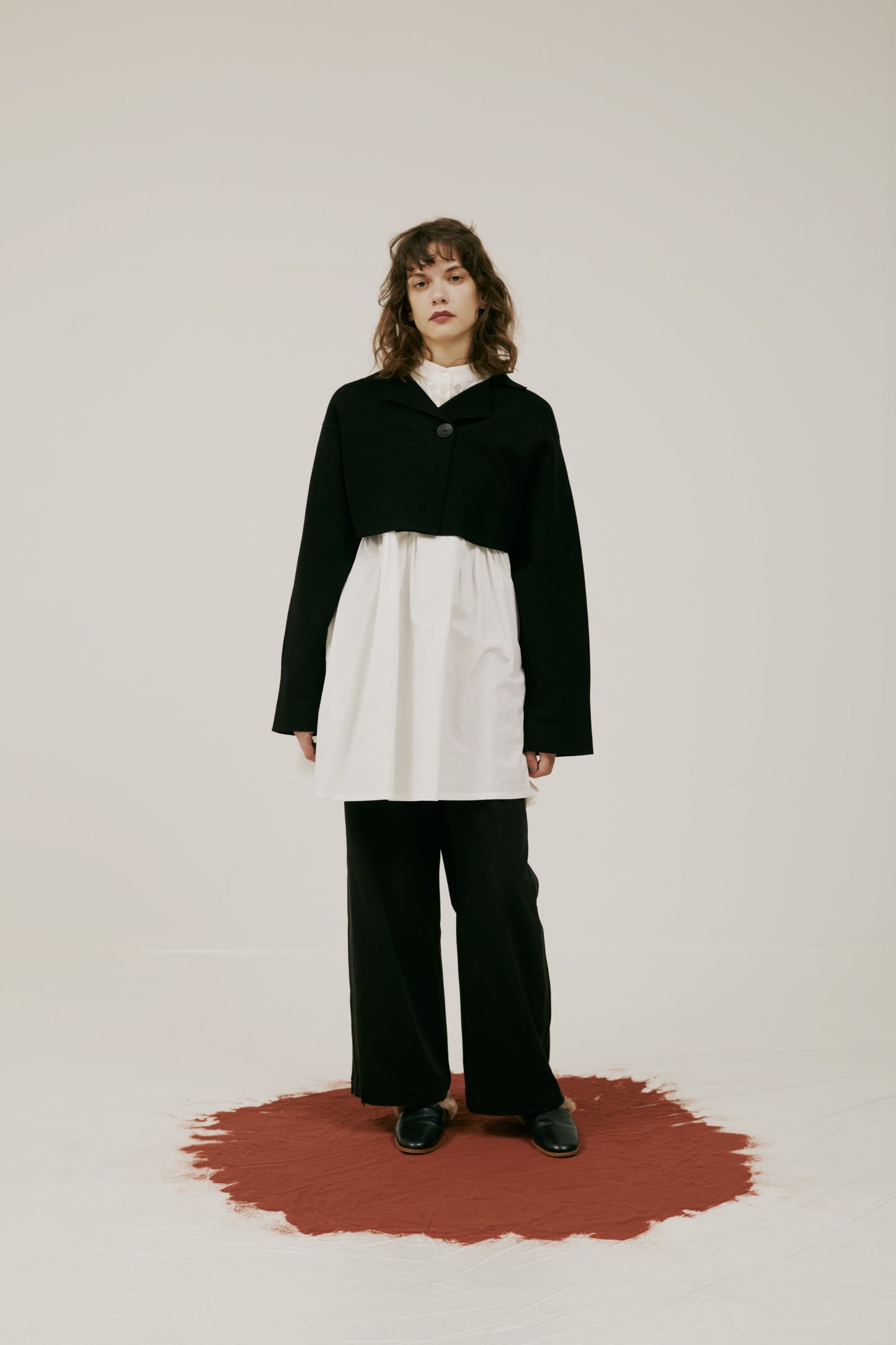 jacquard knit jacket
