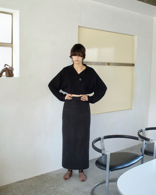 jacquard knit jacket