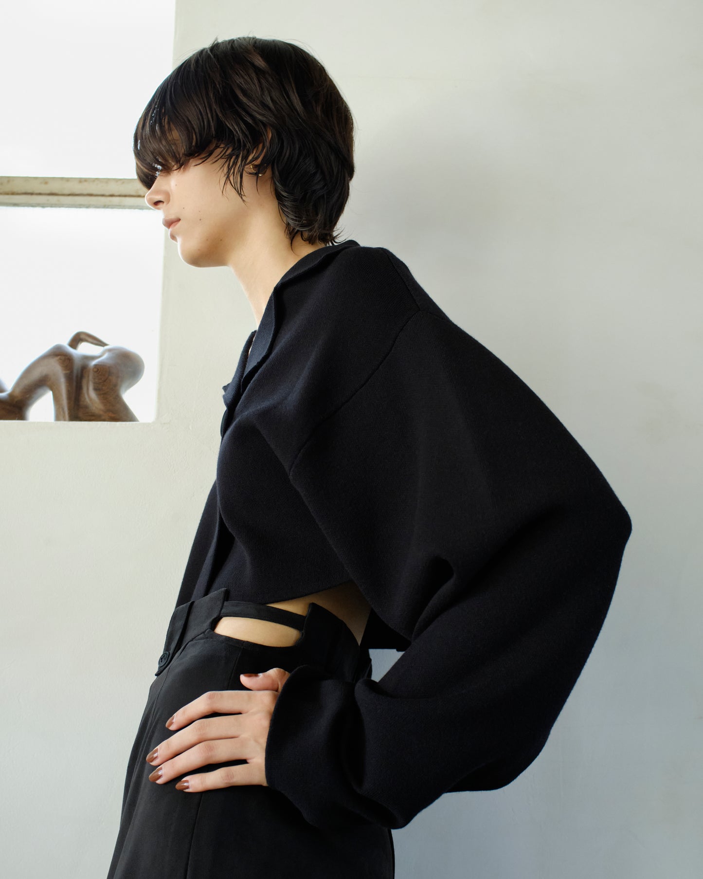 jacquard knit jacket