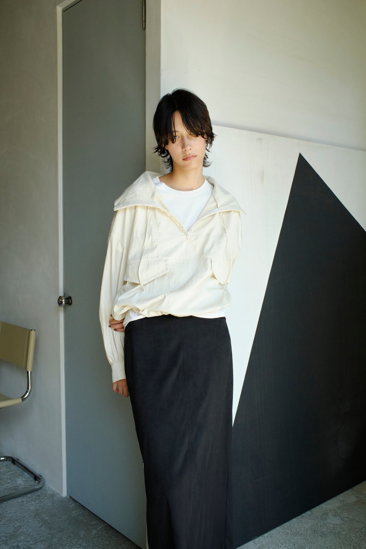 half zip shirt blouse (japan made)