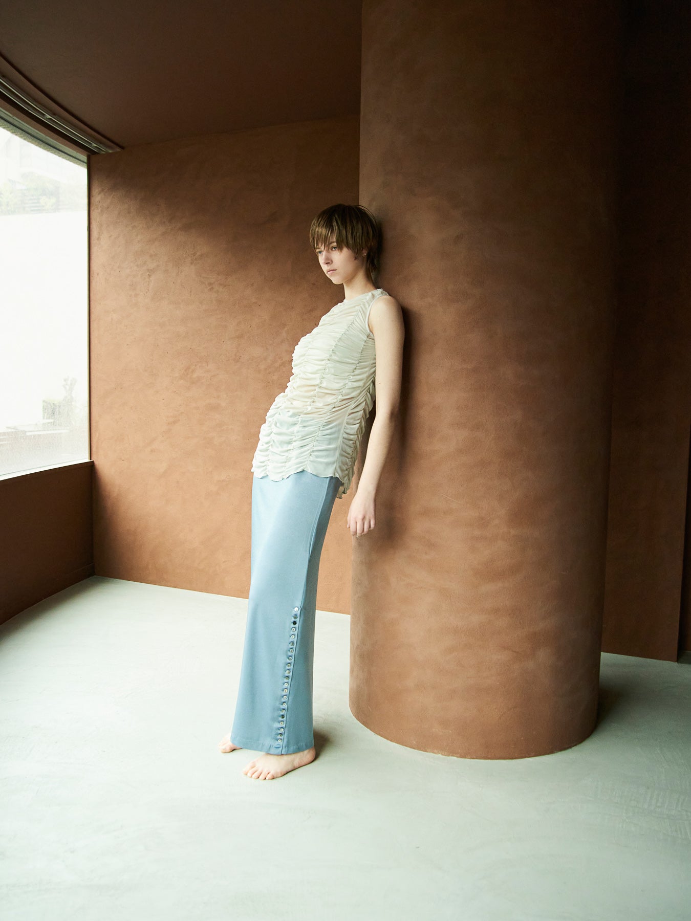 mesh gather sleeve (japan mede)