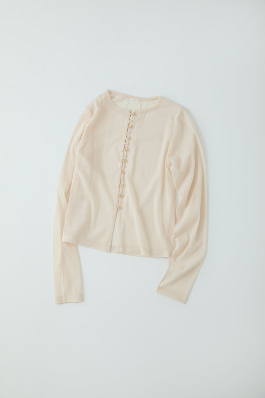 <PREODER> stripe sheer cardigan (japan made)