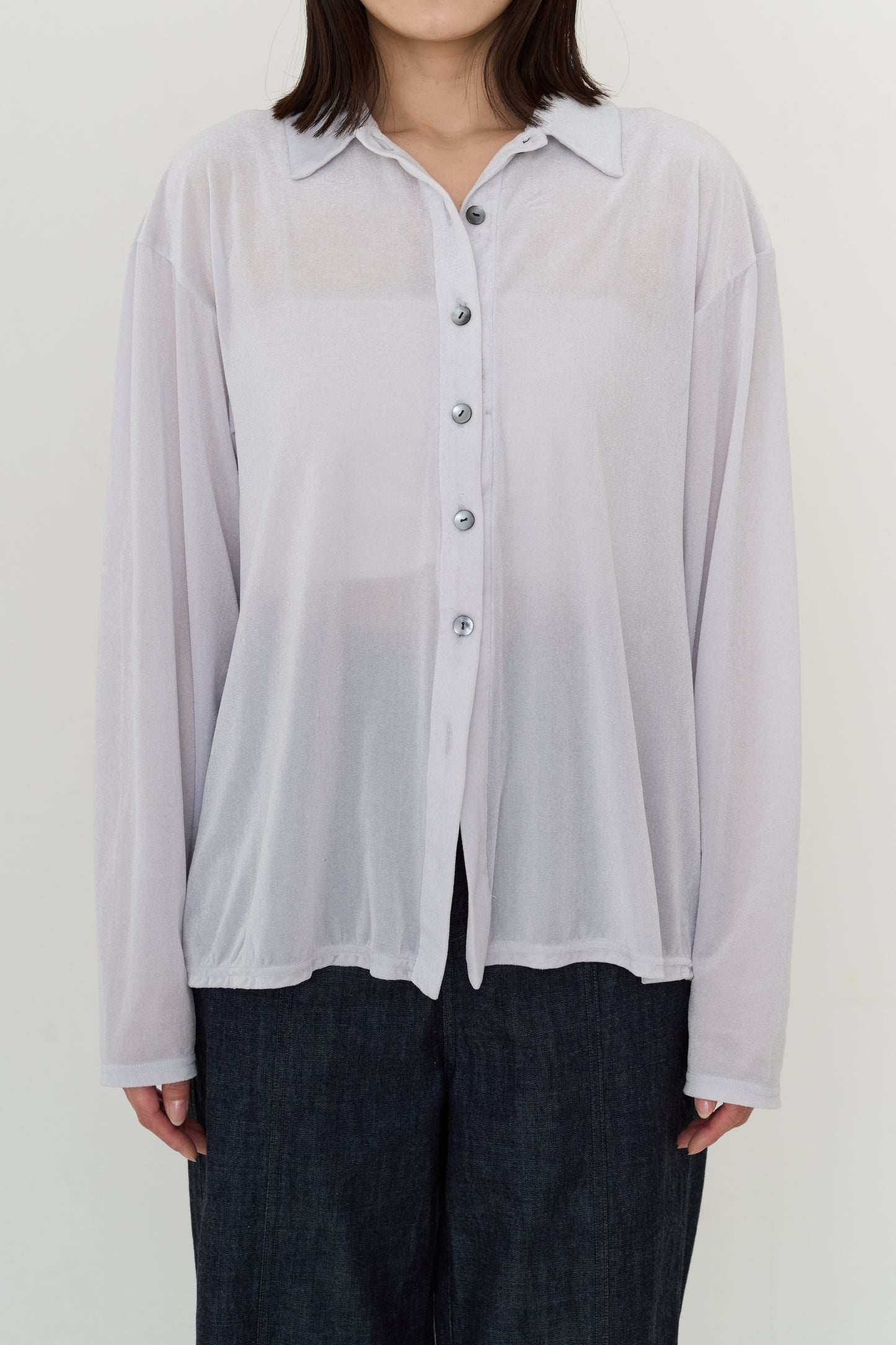 透明天鹅绒衬衫（日本制造）