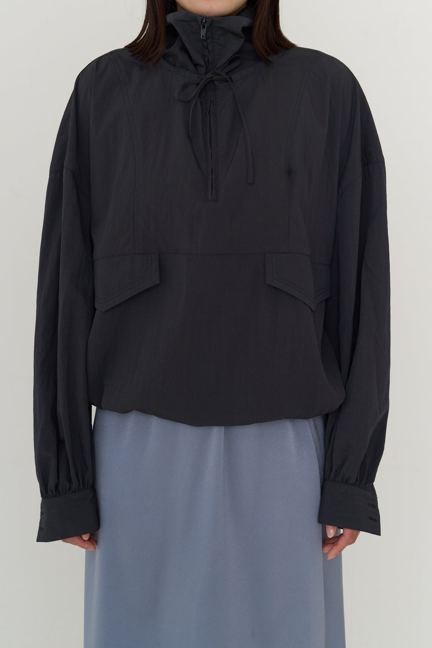 half zip shirt blouse (japan made)
