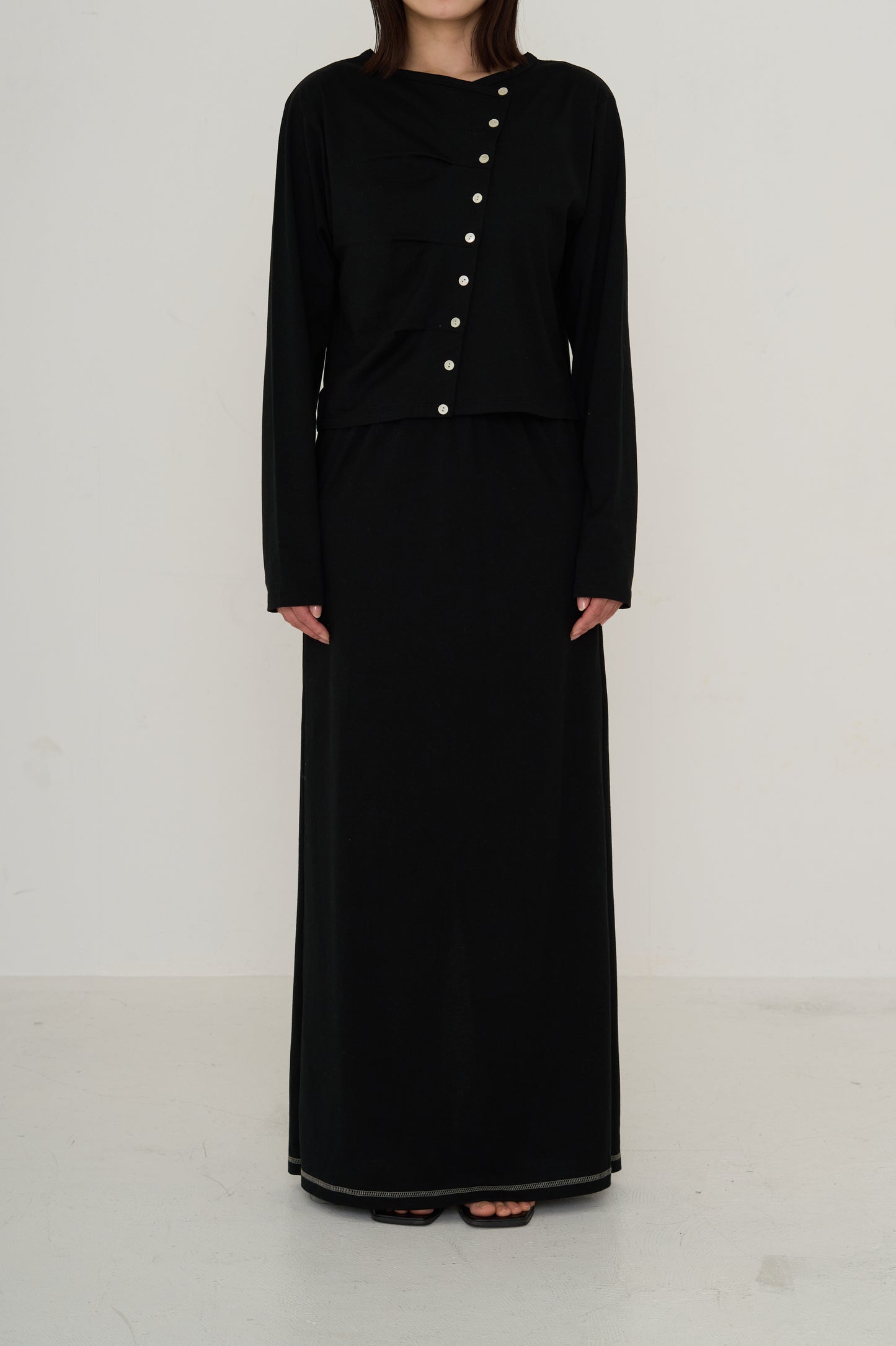 slit cotton skirt (japan made)