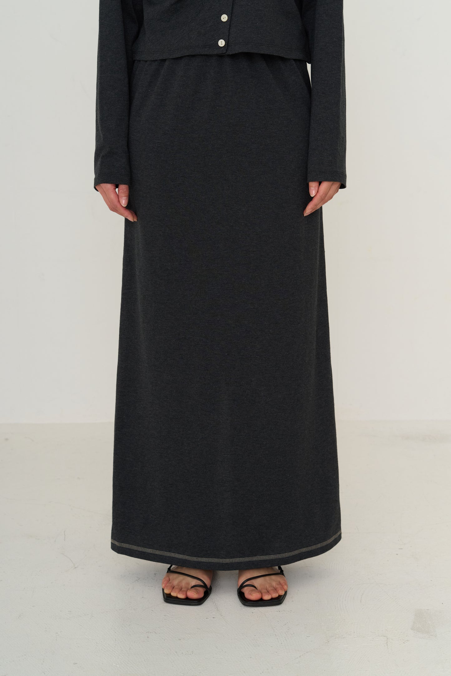 slit cotton skirt (japan made)