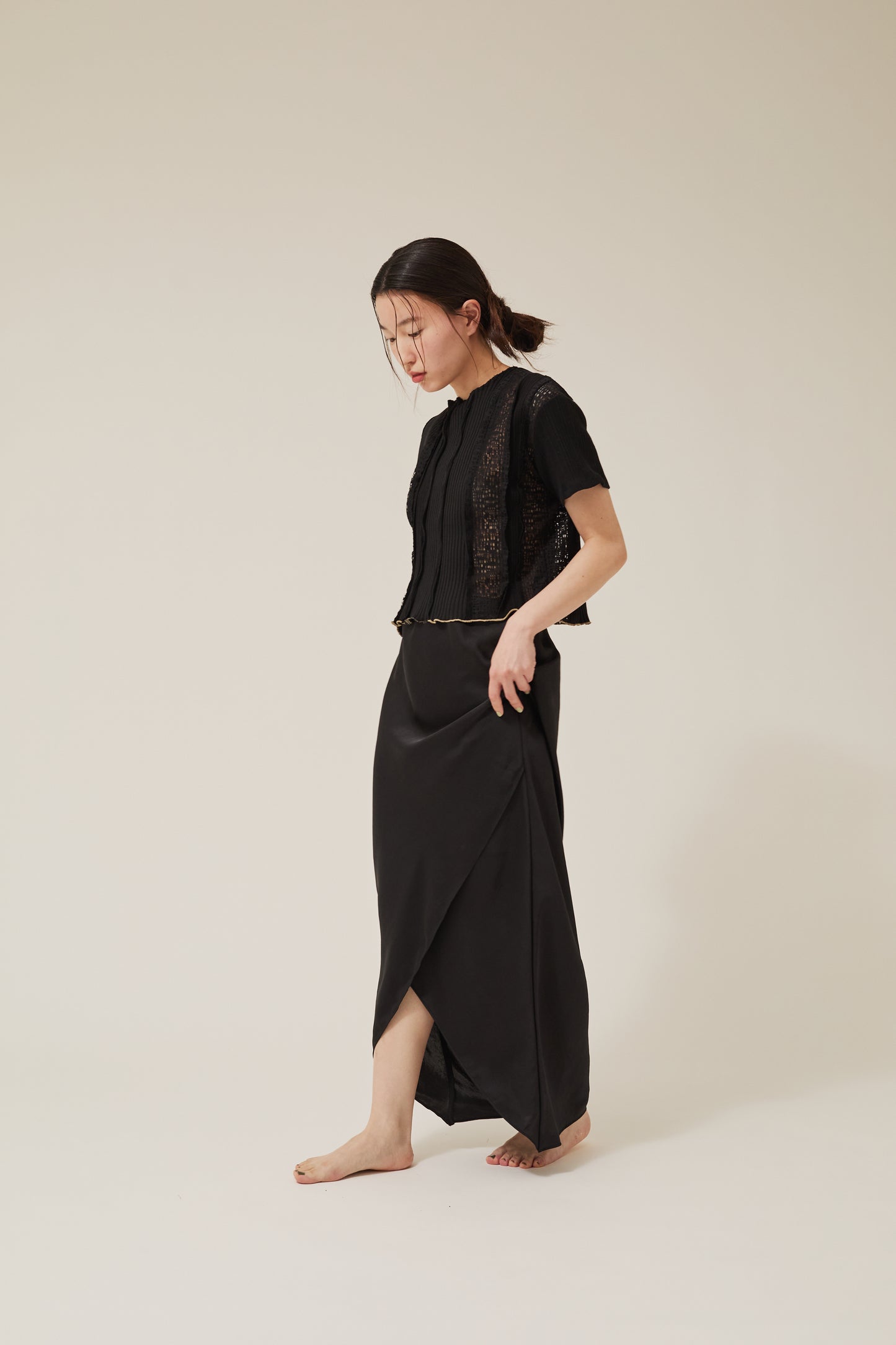 lase patchwork t-shirt