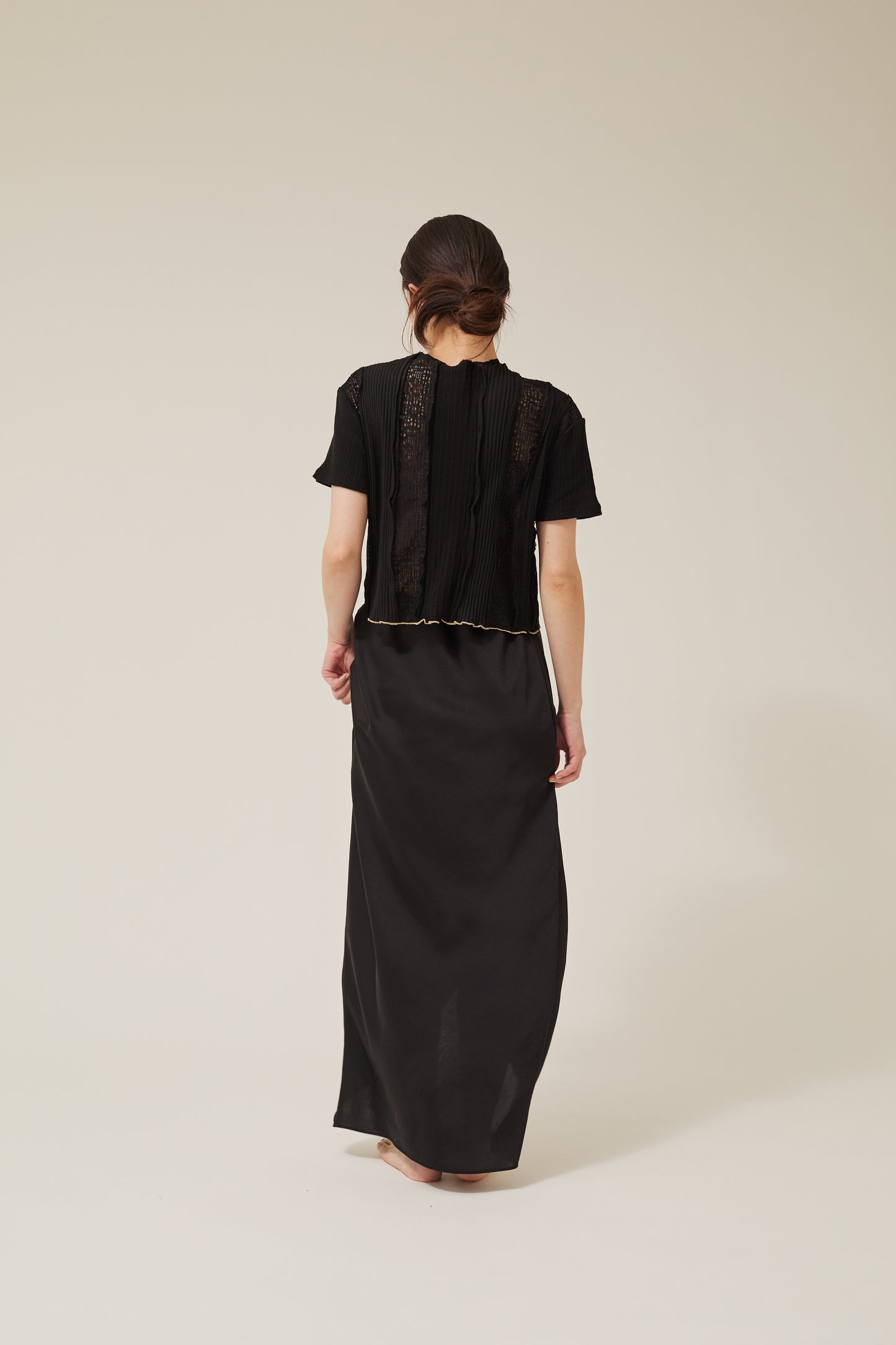 lase patchwork t-shirt