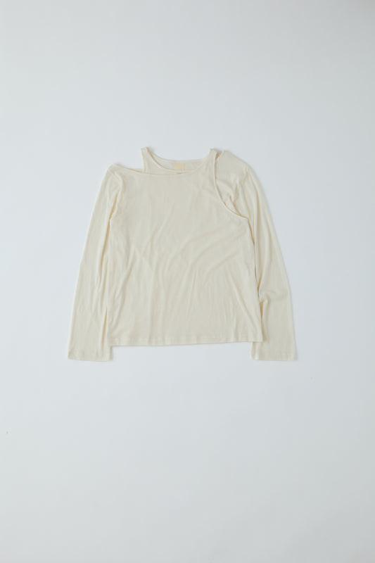 sheer cotton asymmetrical  tops (japan made)