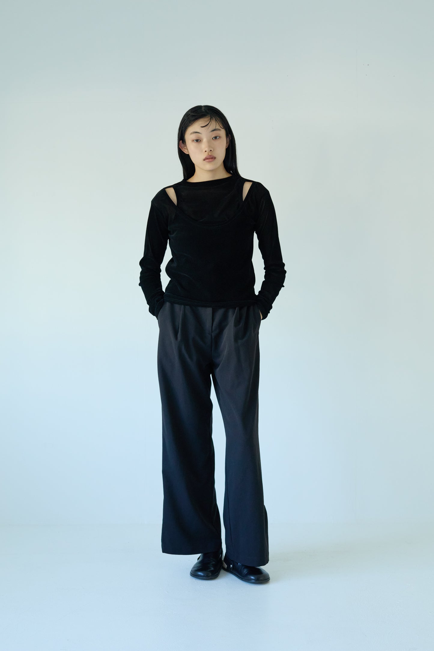 velours front back cut-sew