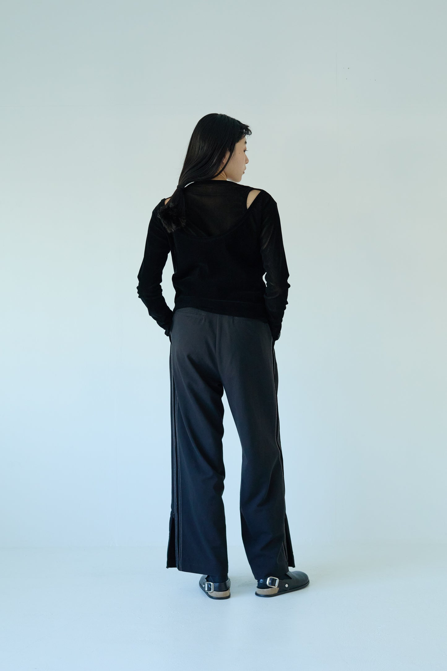 velours front back cut-sew