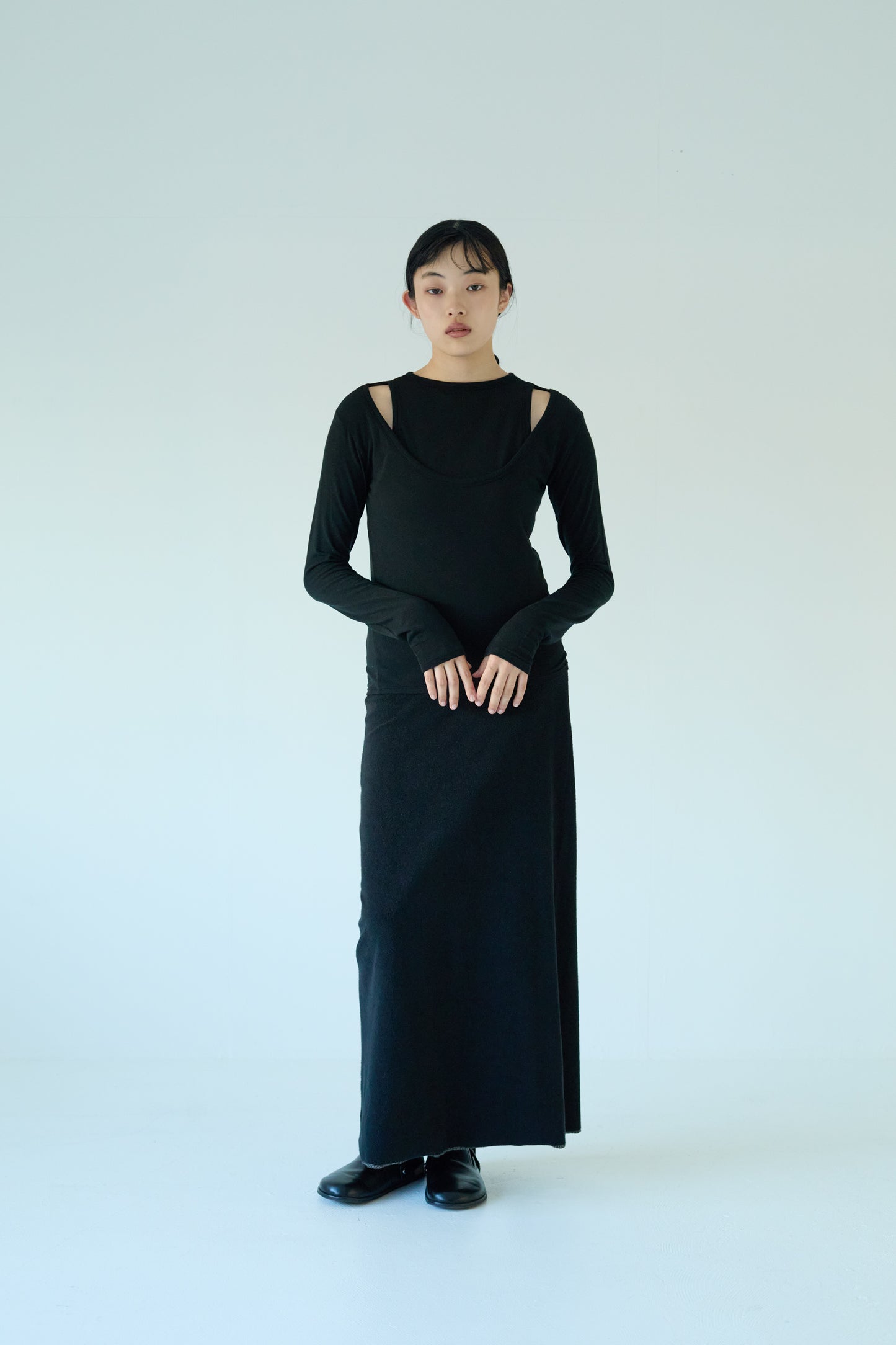 velours front back cut-sew