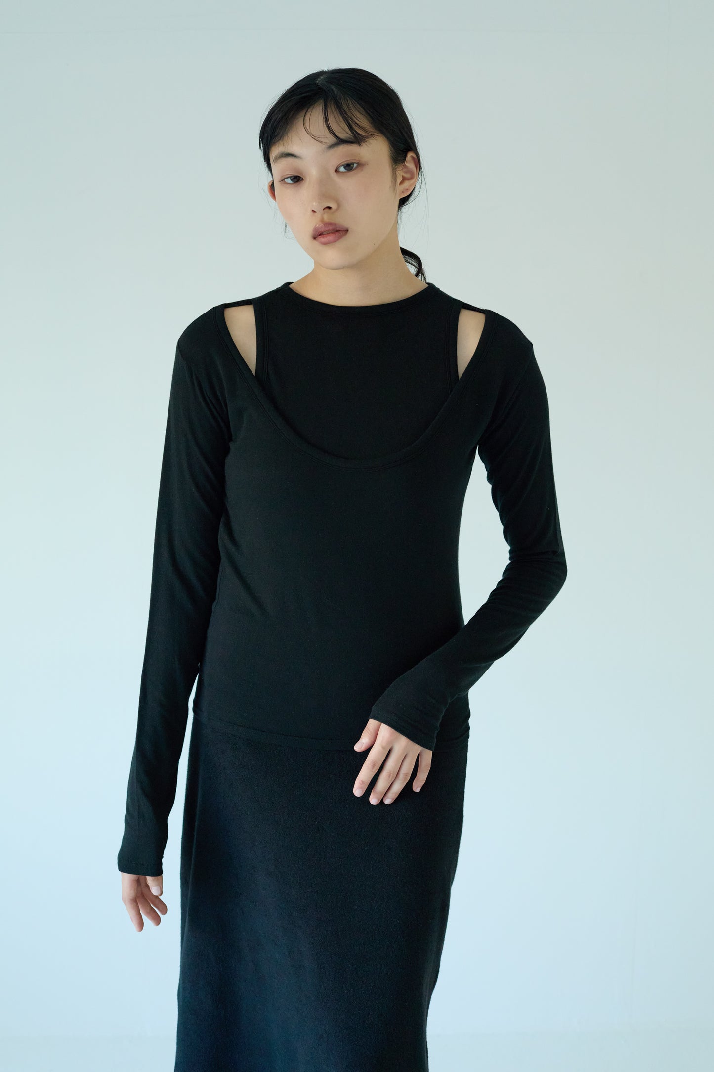 velours front back cut-sew