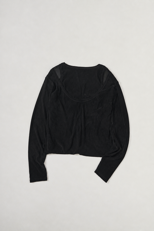 velours front back cut-sew
