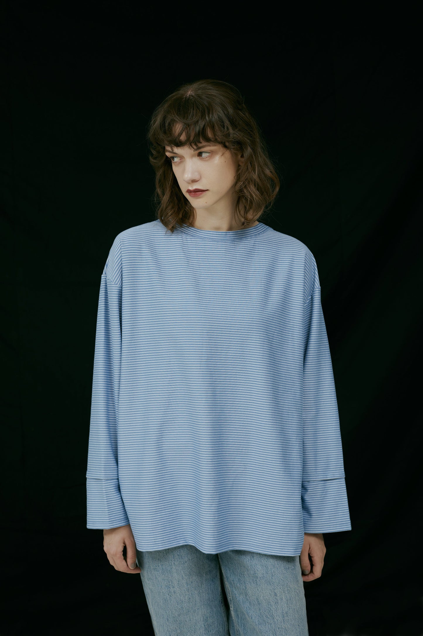 <re stock> drop shoulder border tops</re>